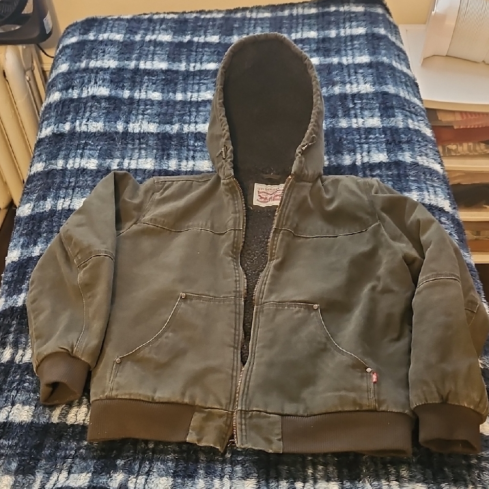 Levi's Moss Green Jacket with Red Label